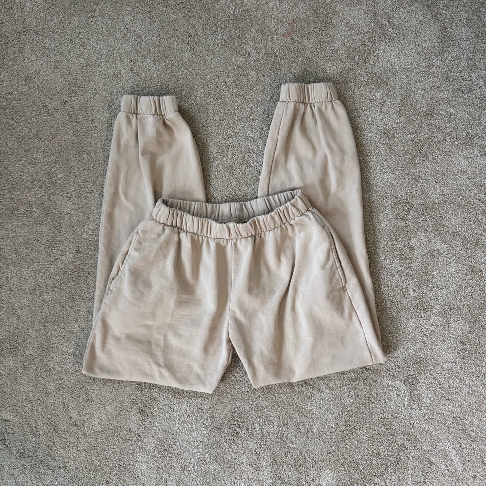 John Galt Beige Jogger Sweatpants